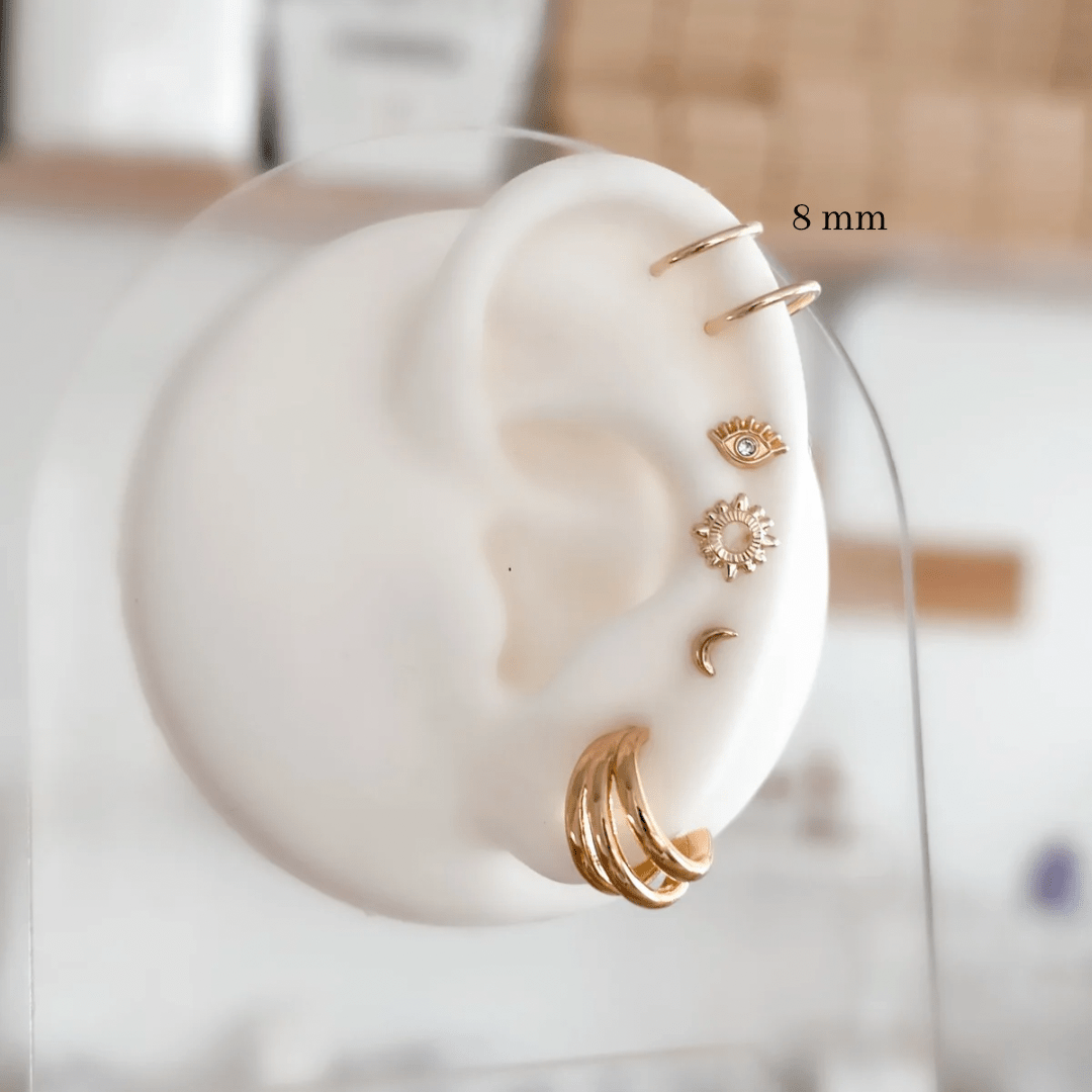 10K Gold Hoop Earrings – Minimalist Everyday Hoops in 8mm & 11mm - Liv.Aura Jewelry