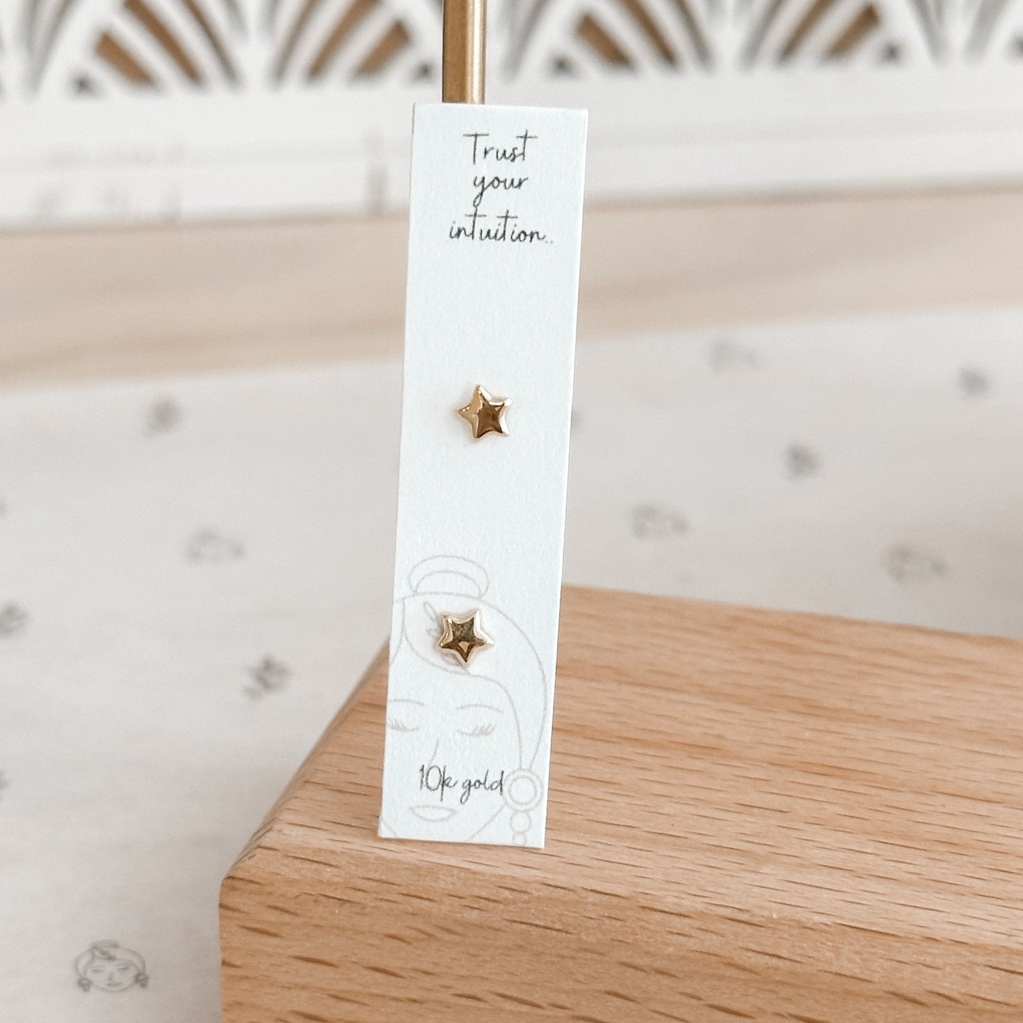10K Gold Tiny Star Stud Earrings – Minimalist & Hypoallergenic Jewelry - Liv.Aura Jewelry
