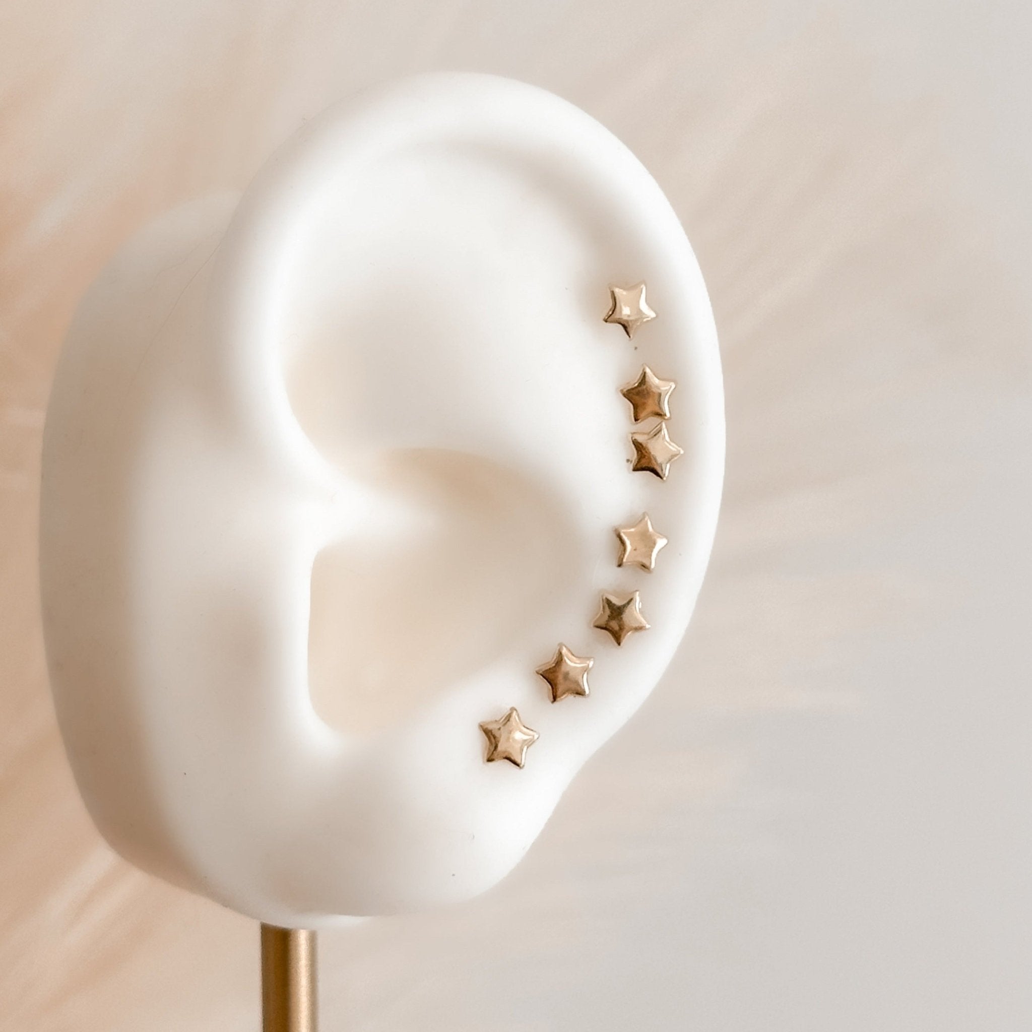 10K Gold Tiny Star Stud Earrings – Minimalist & Hypoallergenic Jewelry - Liv.Aura Jewelry