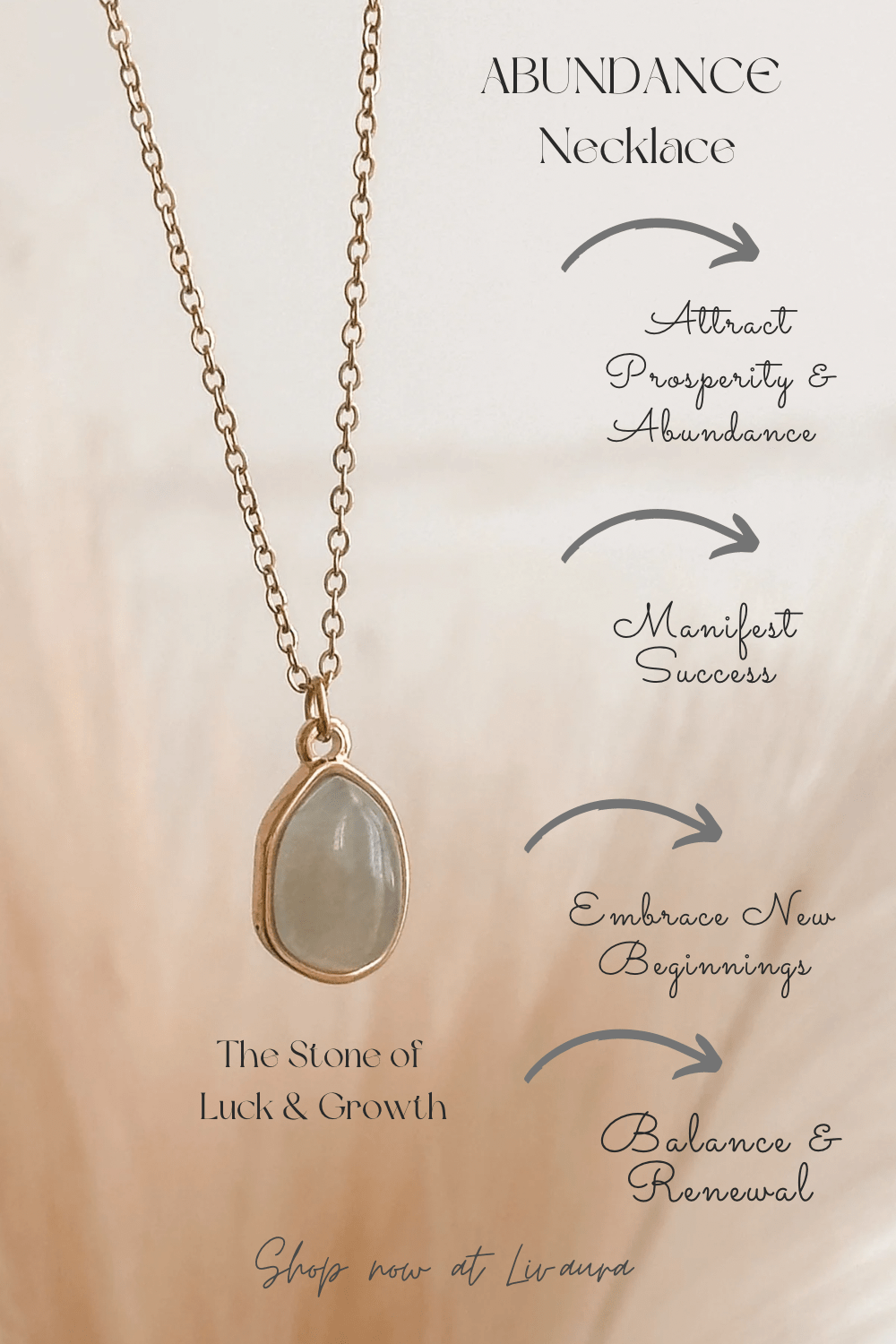 18K Gold Abundance Necklace – Green Aventurine | Waterproof & Hypoallergenic - Liv.Aura Jewelry