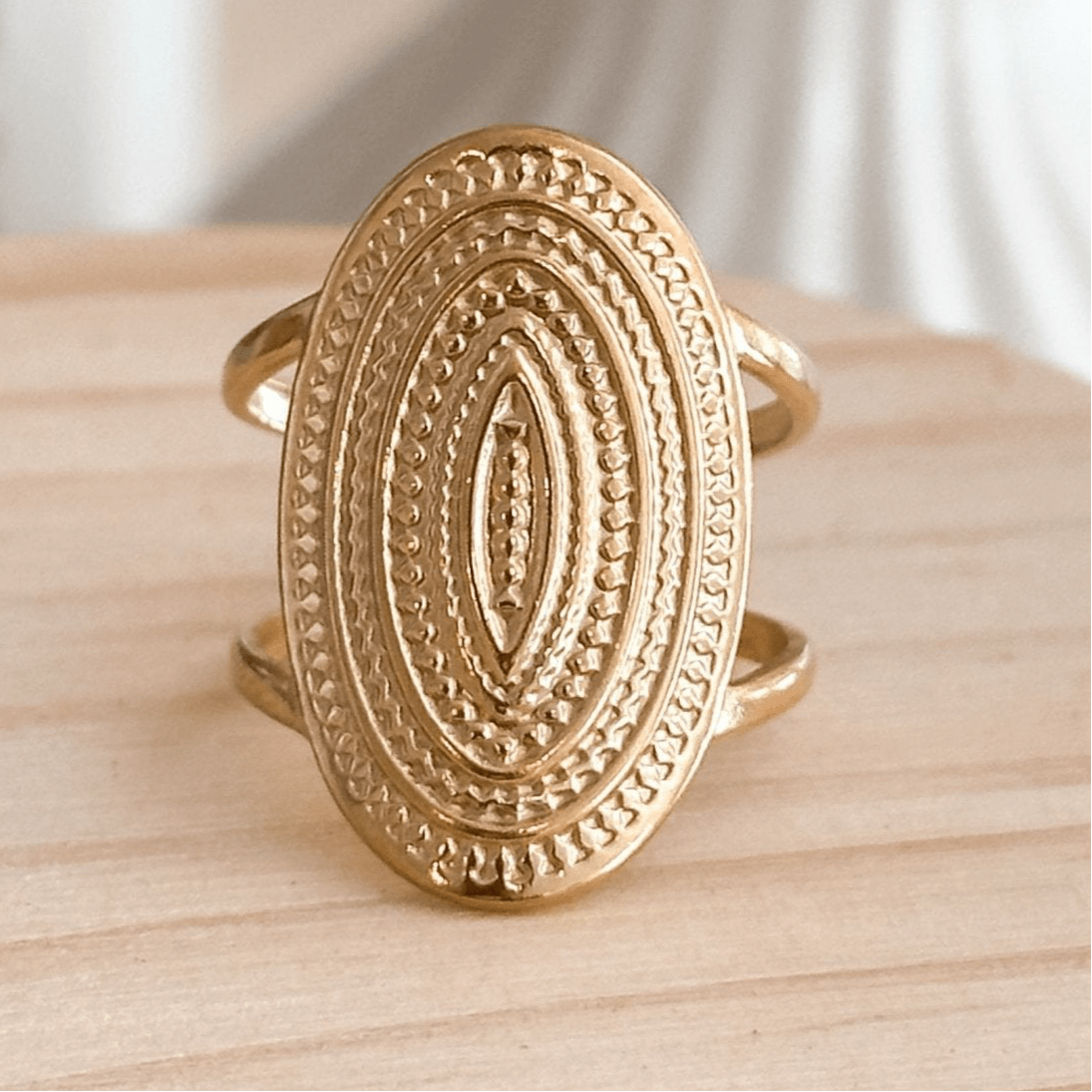 18K Gold Adjustable Bohemian Ring - Liv.Aura Jewelry
