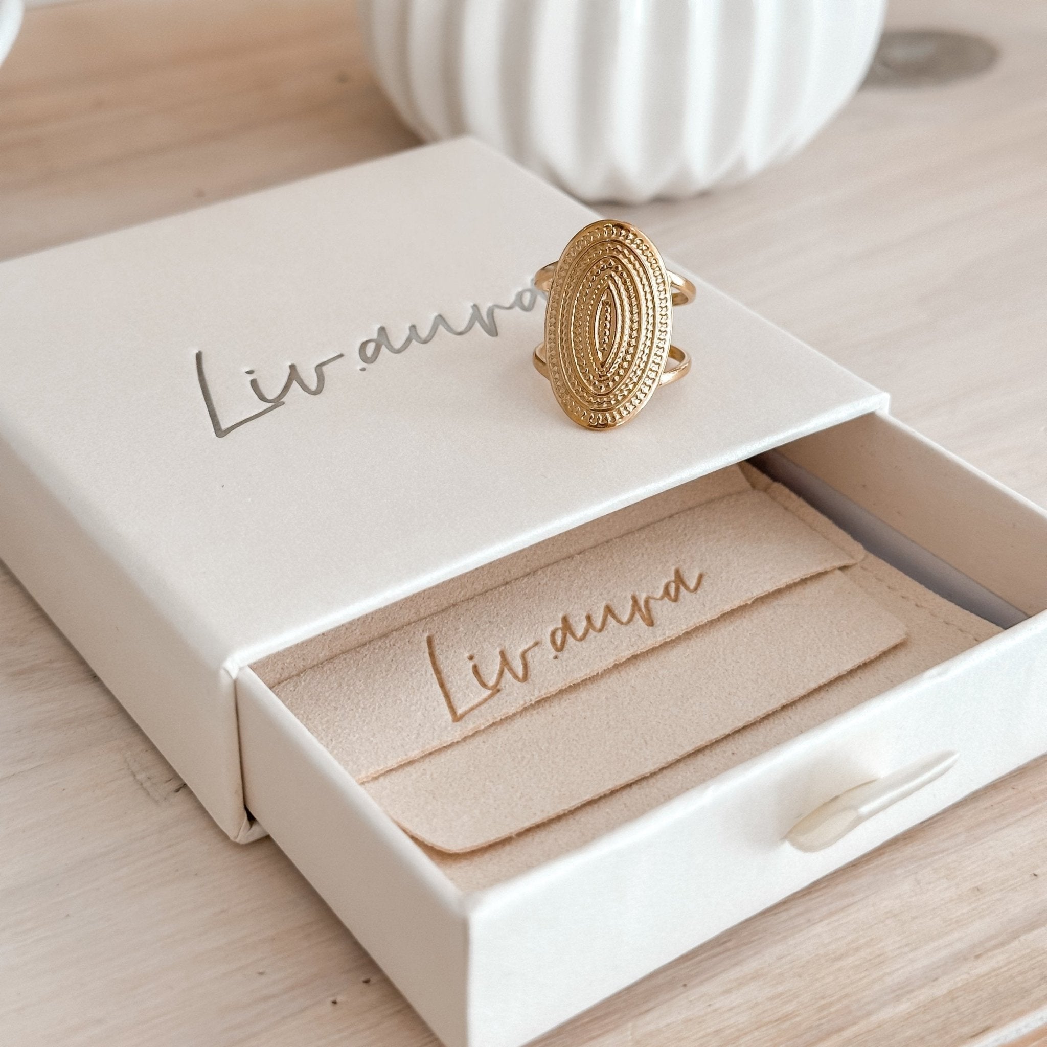 18K Gold Adjustable Bohemian Ring - Liv.Aura Jewelry