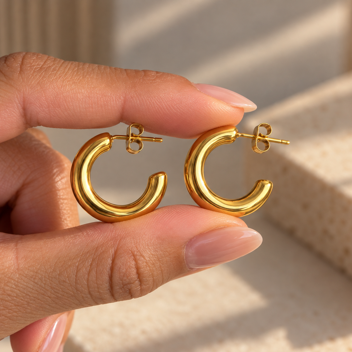 Chunky Hoop Earrings