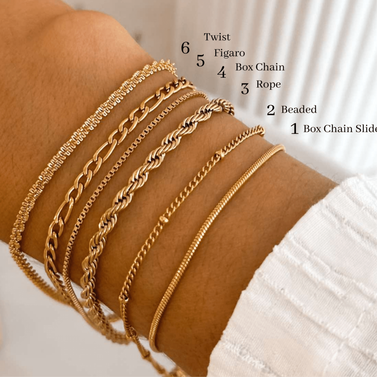 Dainty Gold Bracelets – Waterproof & Adjustable 18K Plated Jewelry for Stacking - Liv.Aura Jewelry