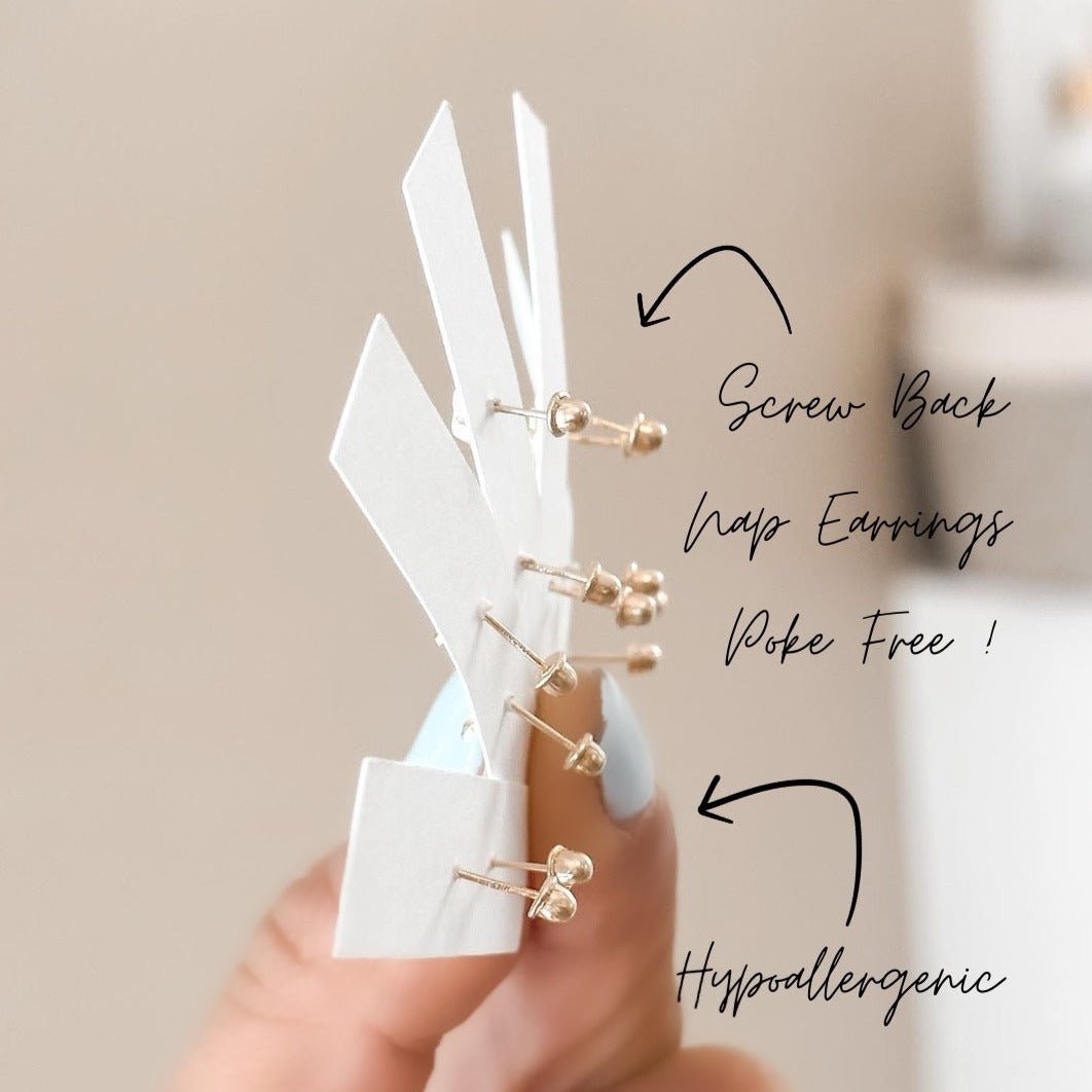 Evil Eye Stud Earrings 10K Gold white/black/green/pink/turquoise - Liv.Aura Jewelry