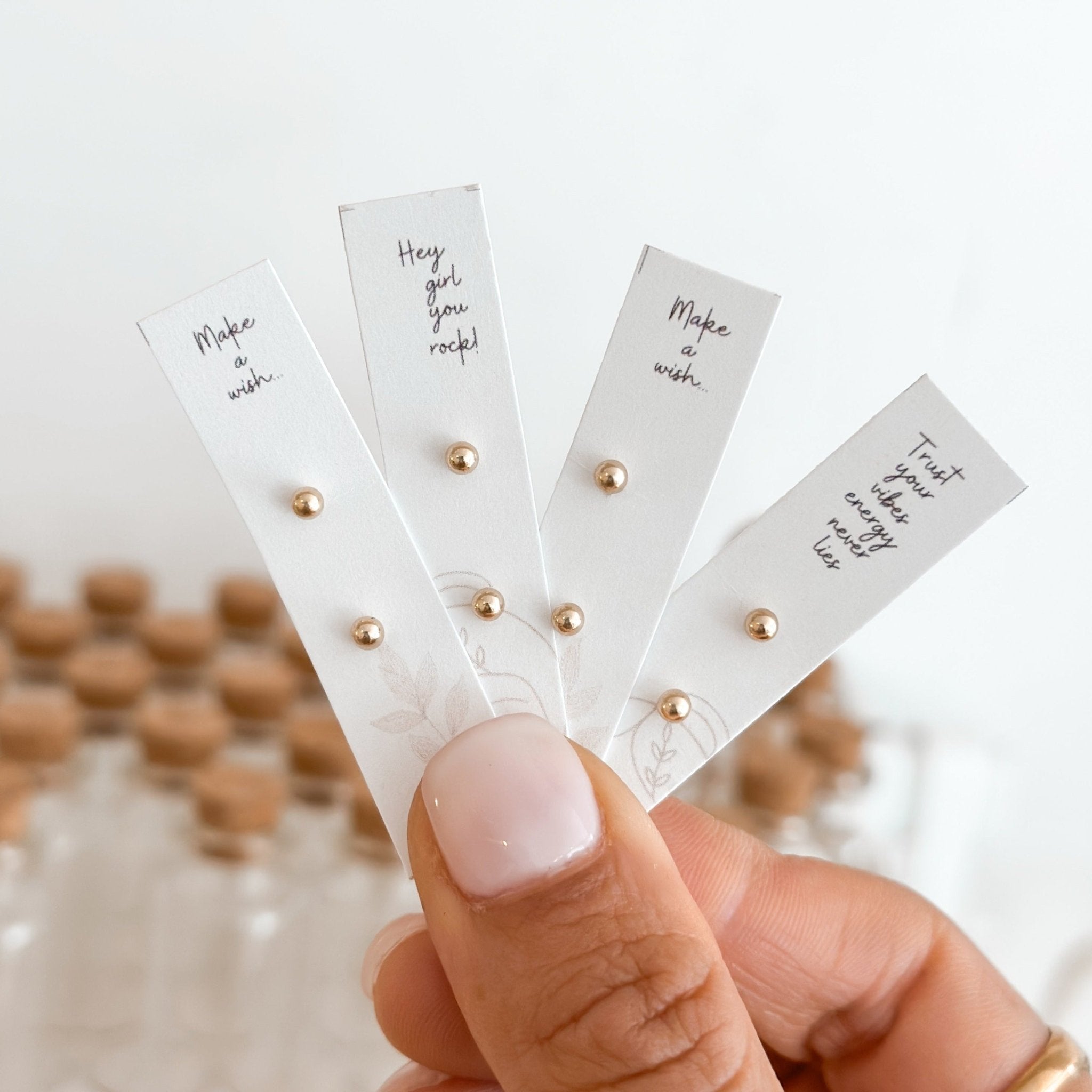 Geometric Stud Earrings Set | 10K Gold Screw Back | Hypoallergenic & Waterproof - Liv.Aura Jewelry
