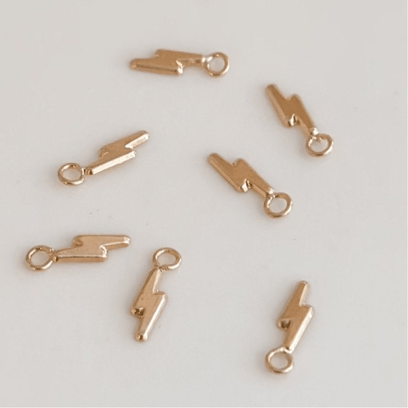 Lightning Bolt Charm 10K Gold - Liv.Aura Jewelry
