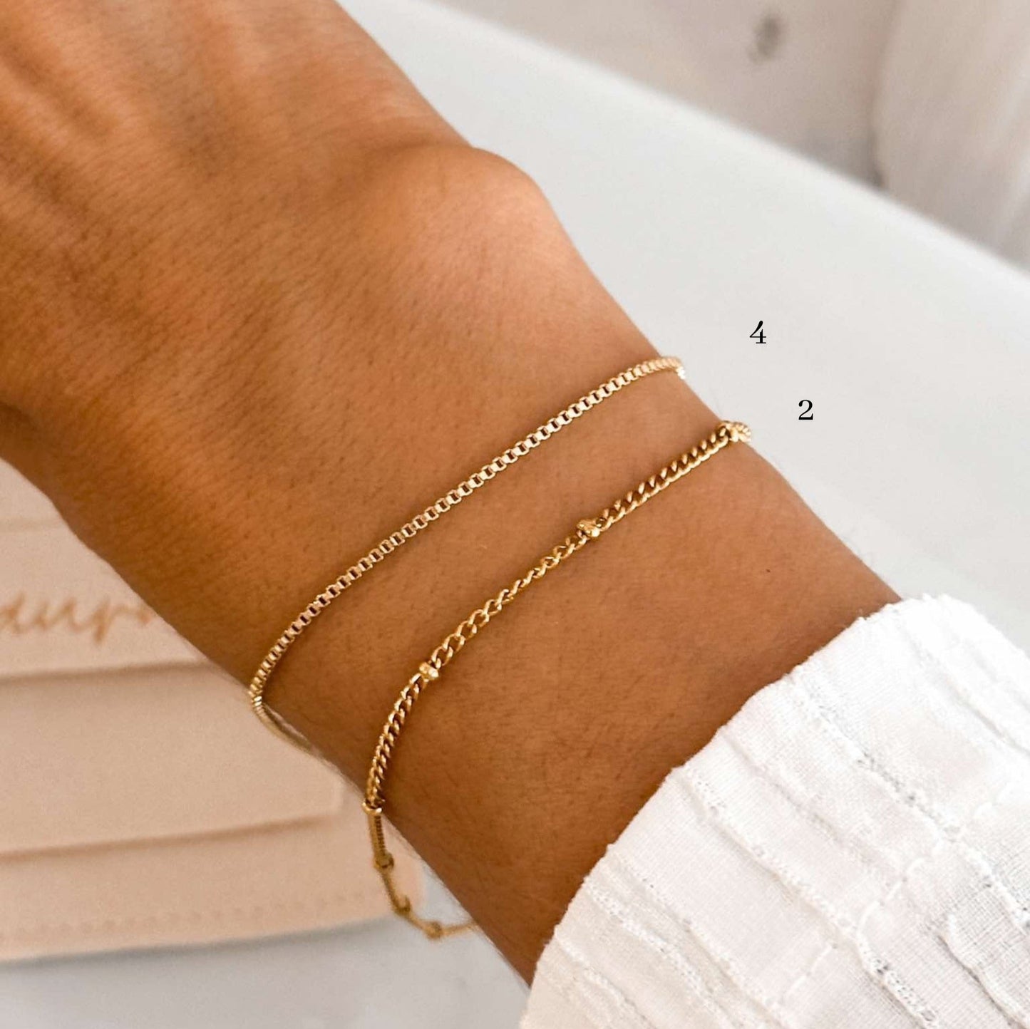 18K Gold Bracelets for Stacking