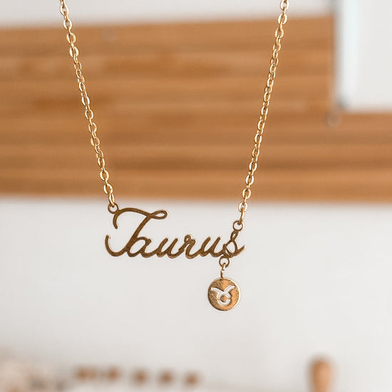 Taurus Zodiac Necklace | 18K Gold