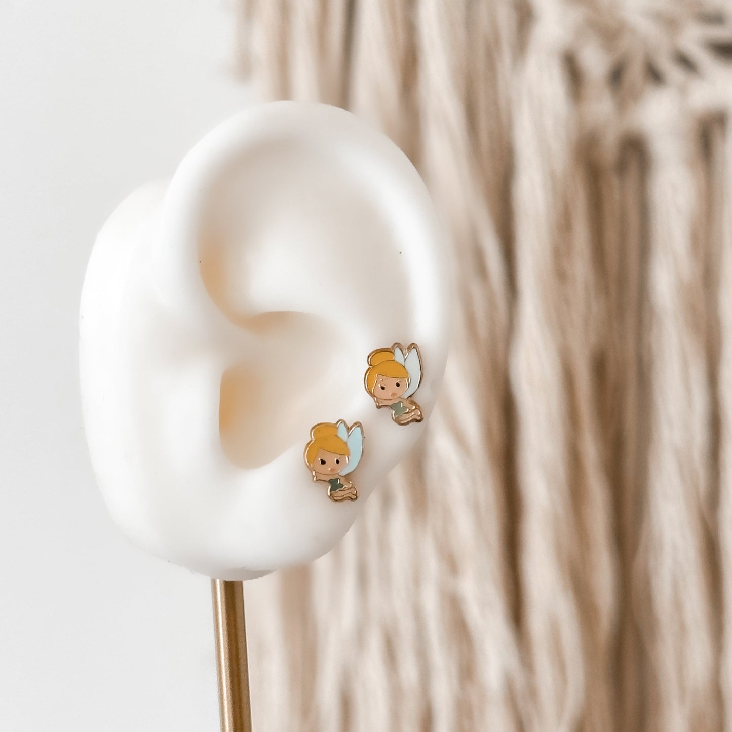 Tinkerbell Inspired Earrings 10K Gold