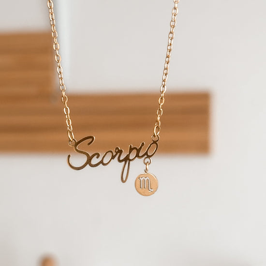 Scorpio Zodiac Necklace | 18K Gold