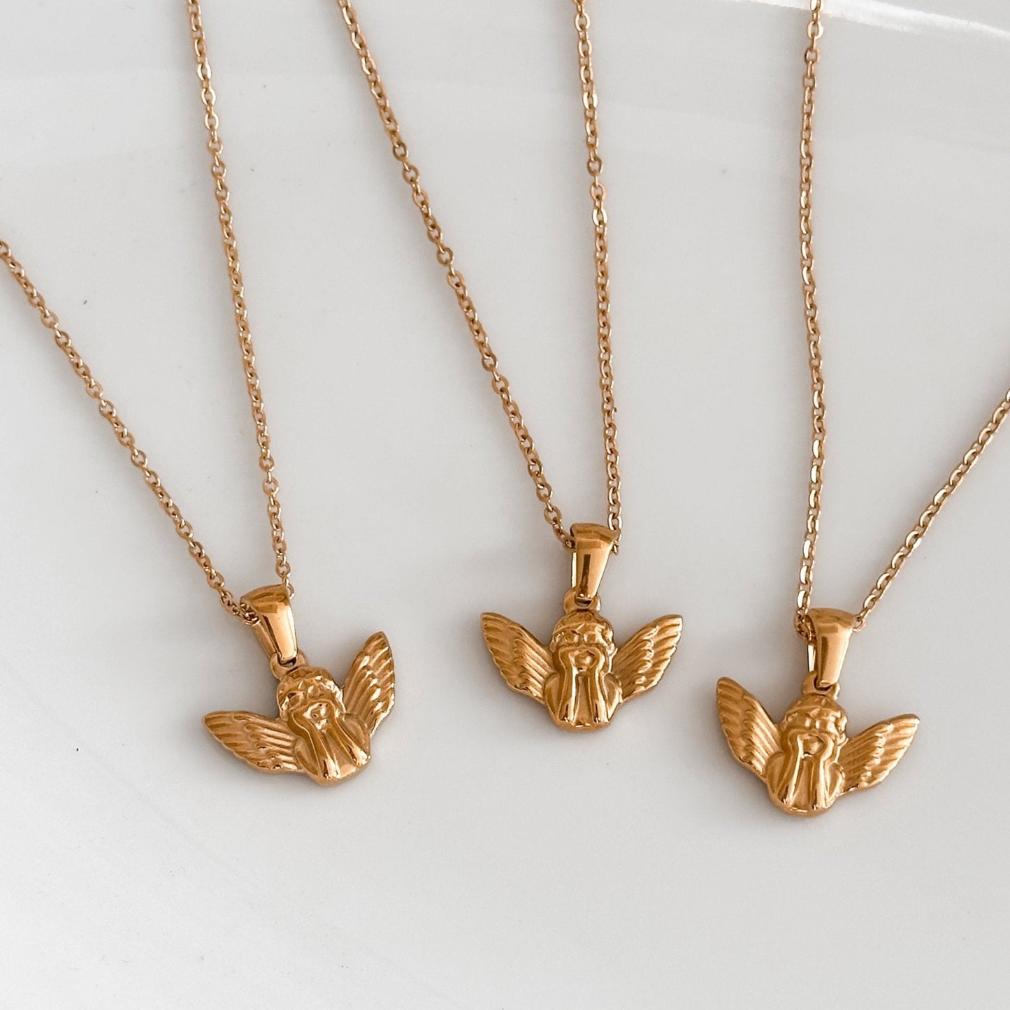 18K Gold Angel Necklace - Liv.Aura Jewelry