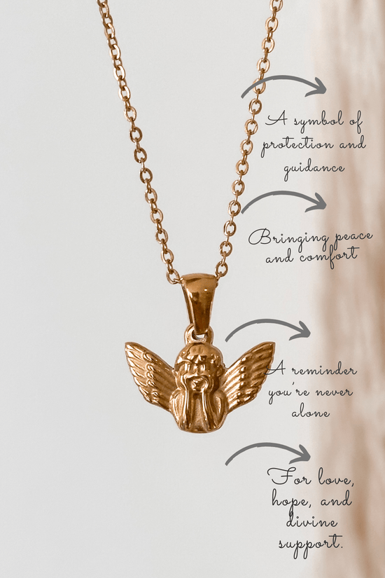 18K Gold Angel Necklace - Liv.Aura Jewelry