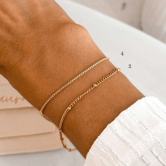 18K Gold Bracelets for Layering - Liv.Aura Jewelry