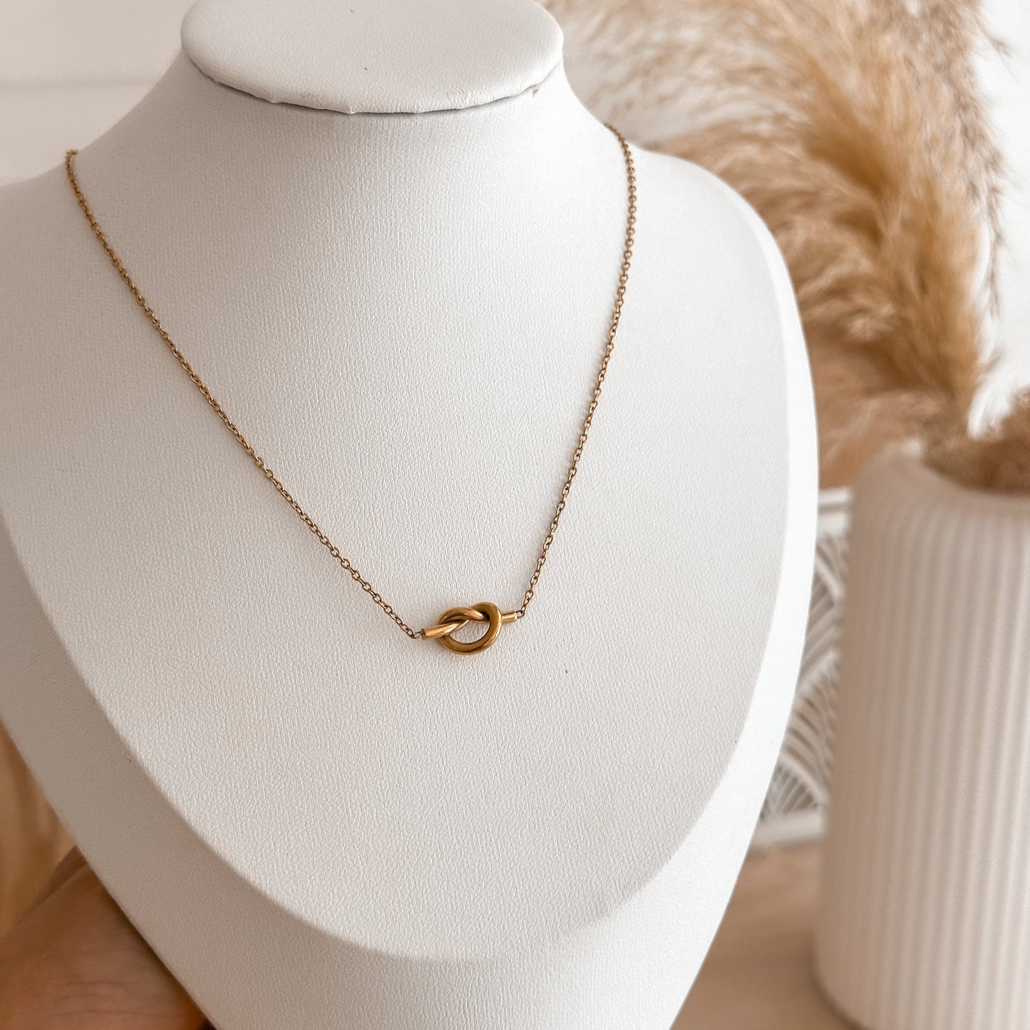 Love Knot Necklace, | 18K Gold