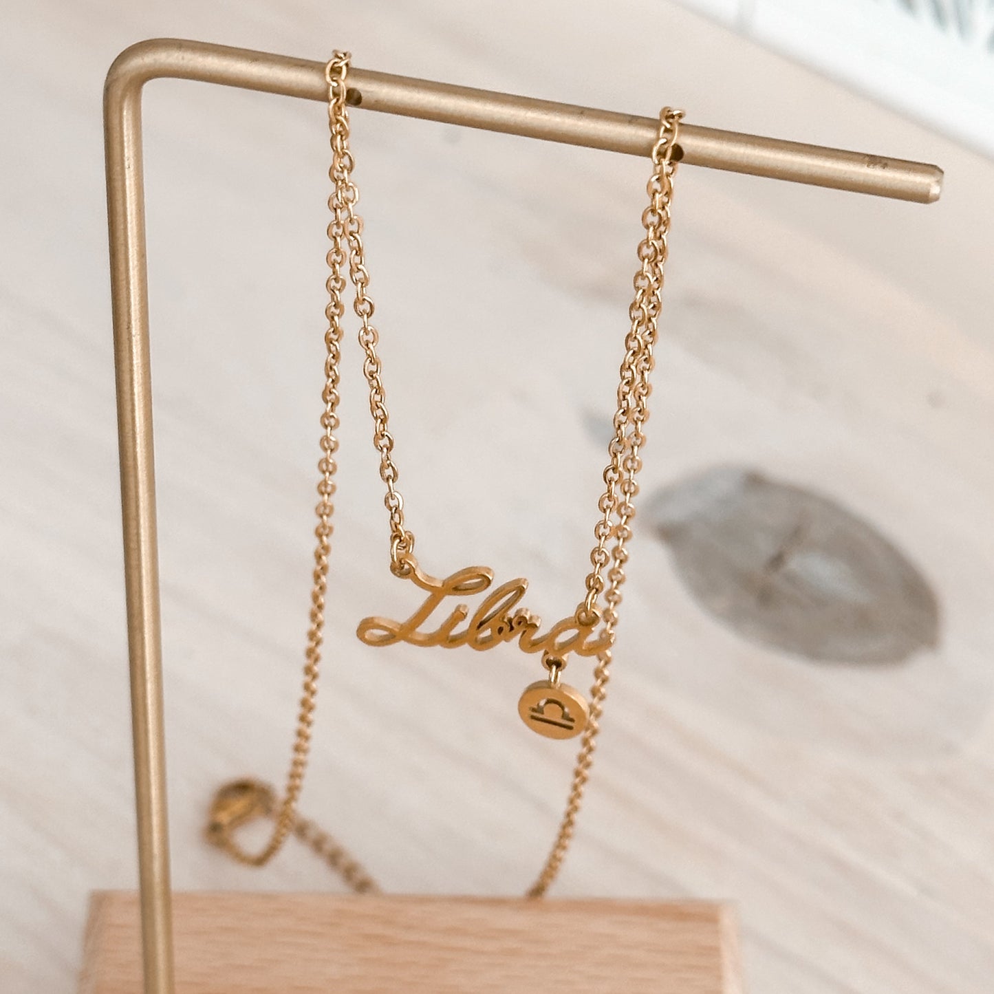 Libra Zodiac Necklace | 18K Gold