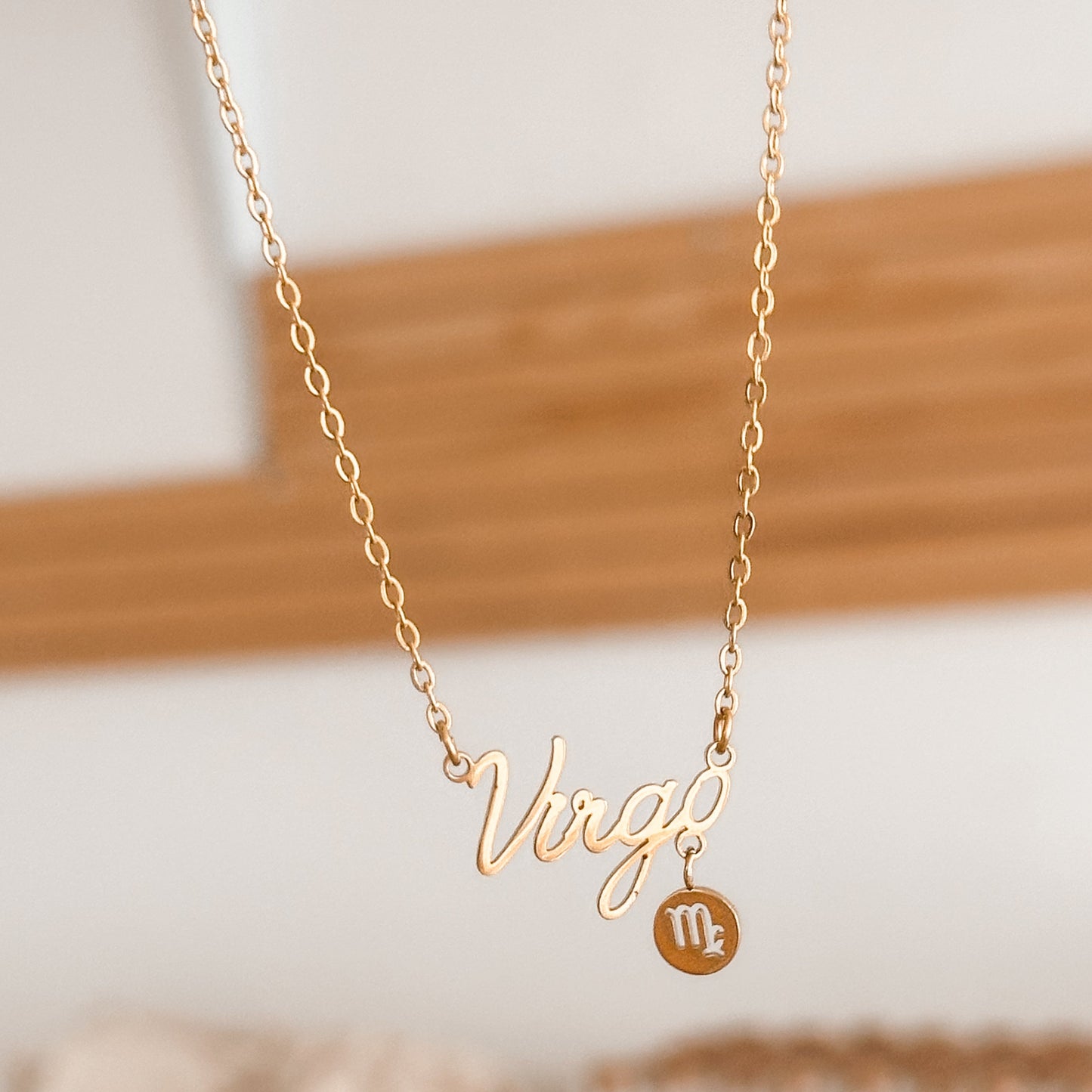 Virgo Zodiac Necklace | 18K Gold