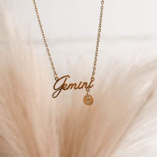 Gemini Zodiac Necklace | 18K Gold