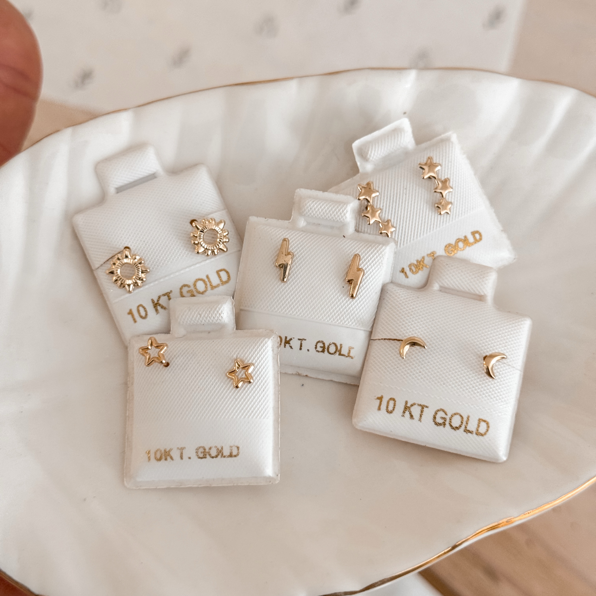 10K Gold Celestial Screw Back Stud| Mix & Match