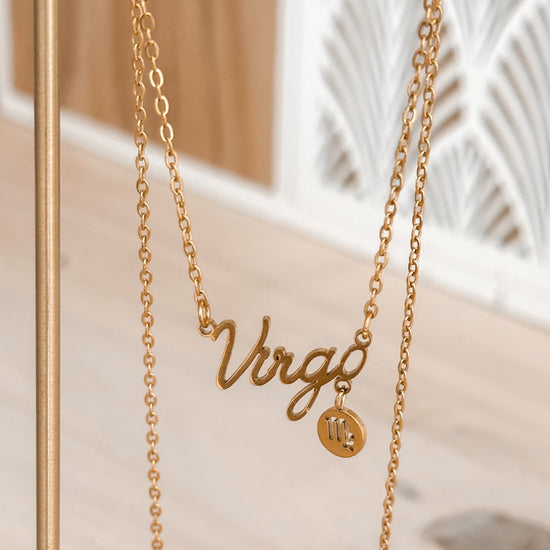 Virgo Zodiac Necklace | 18K Gold