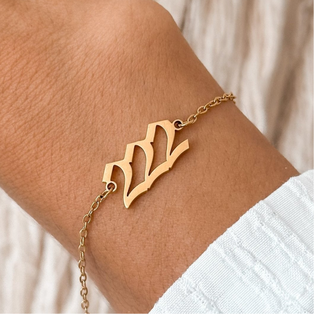 Angel Number 222 Bracelet | 18K Gold Plated | Waterproof & Hypoallergenic
