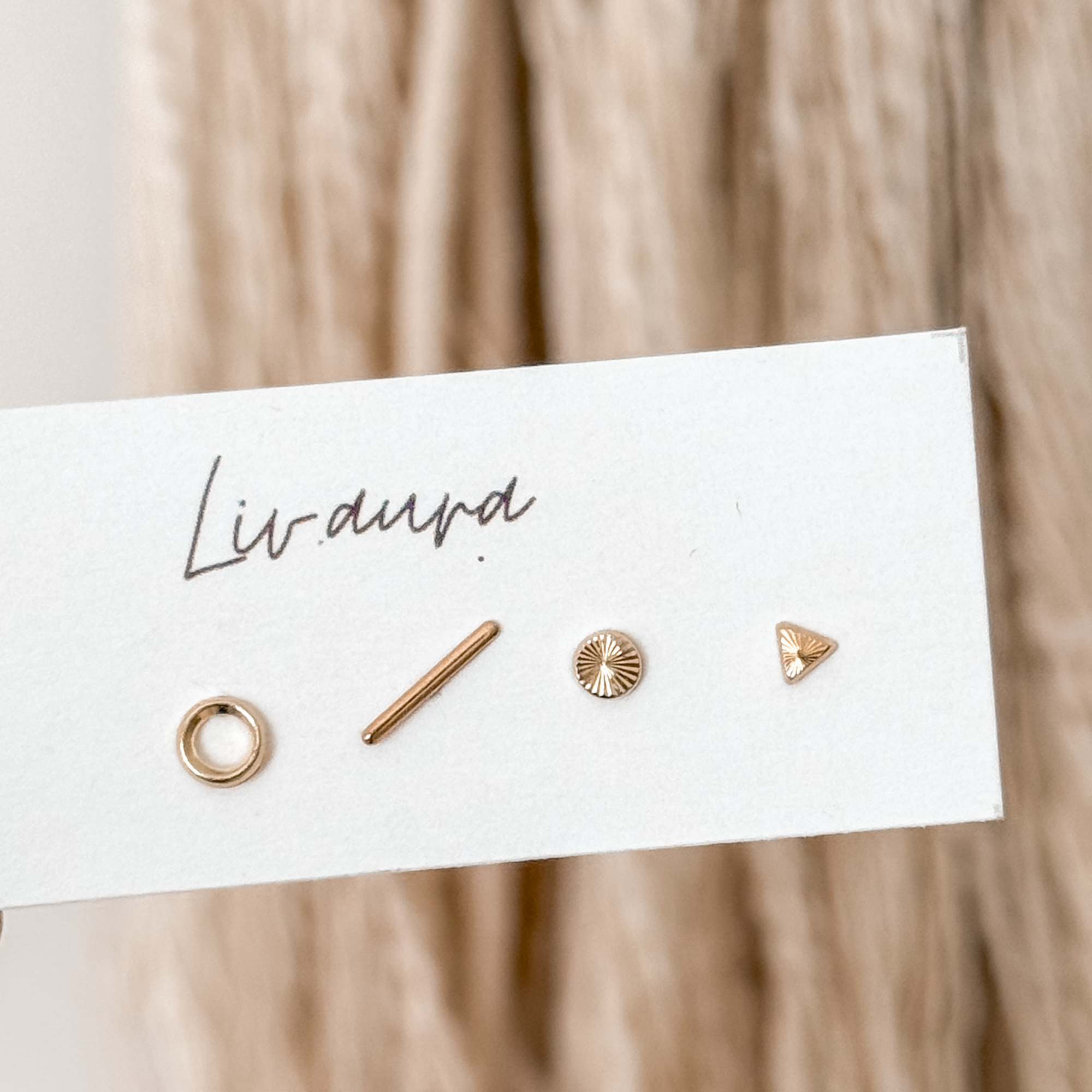 10K Gold Geometric Screw Back Studs (Mix & Match)