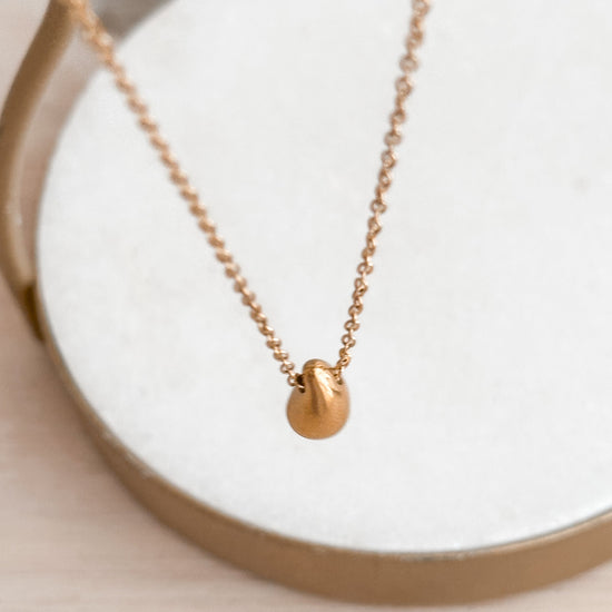 Water Drop Dainty Necklace| 18K Gold