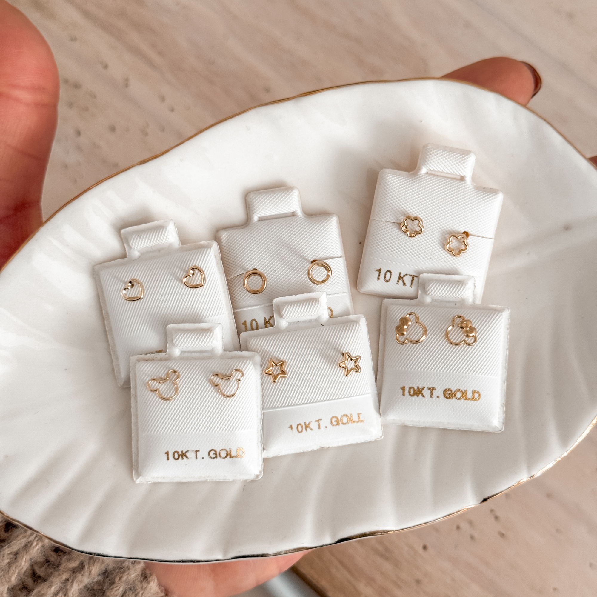 10K Gold Dainty Screw Back Studs (Mix & Match)