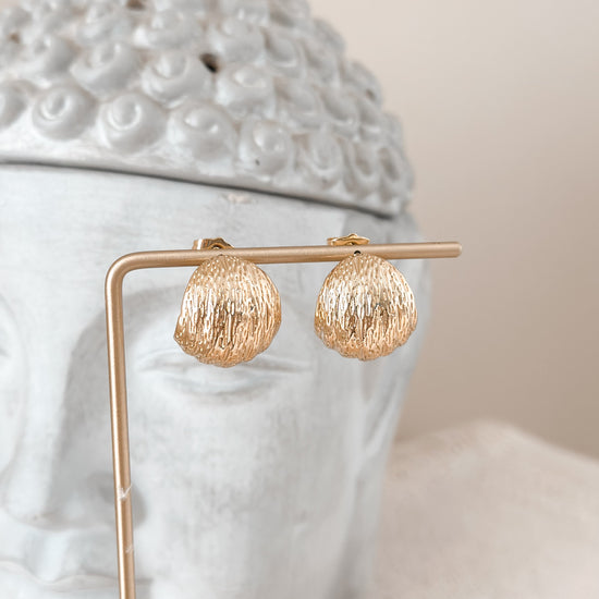 Chunky Ball Gold Earrings