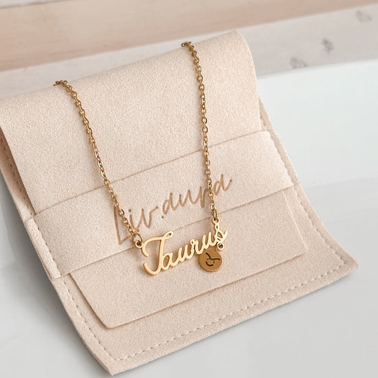 Taurus Zodiac Necklace | 18K Gold