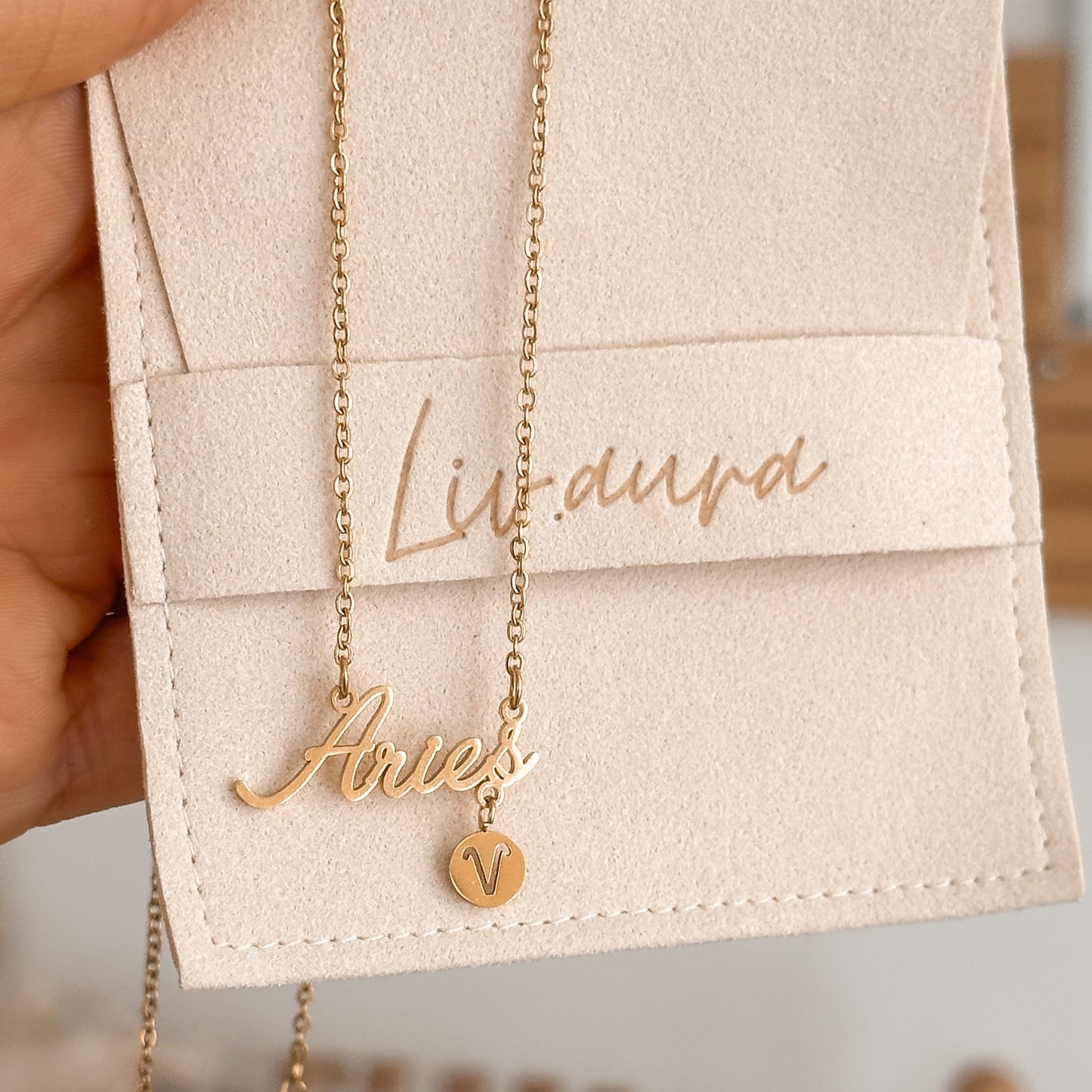 Aries Zodiac Necklace | 18K Gold