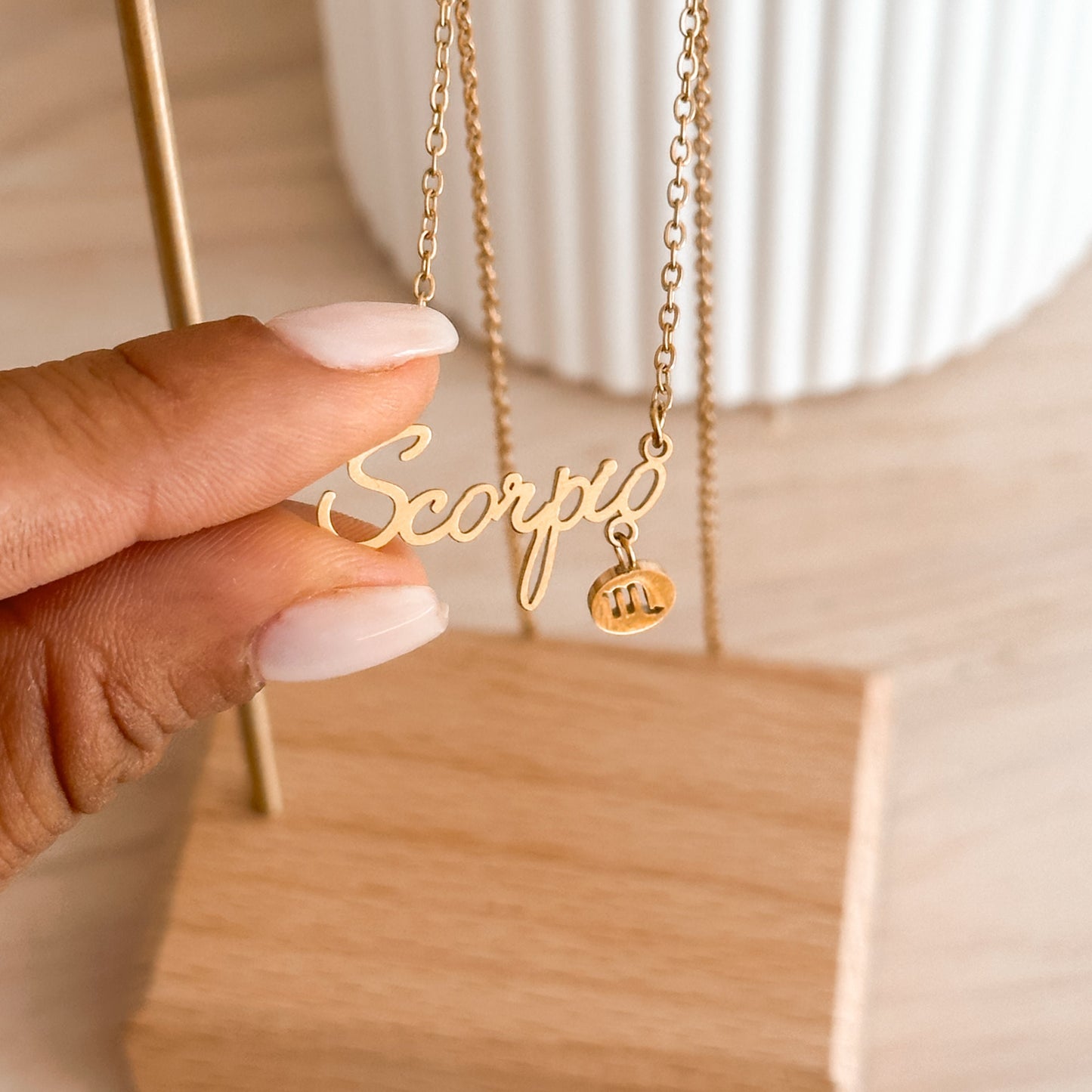 Scorpio Zodiac Necklace | 18K Gold