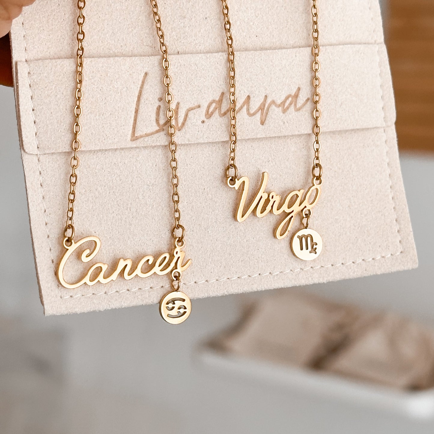 Cancer Zodiac Necklace | 18K Gold