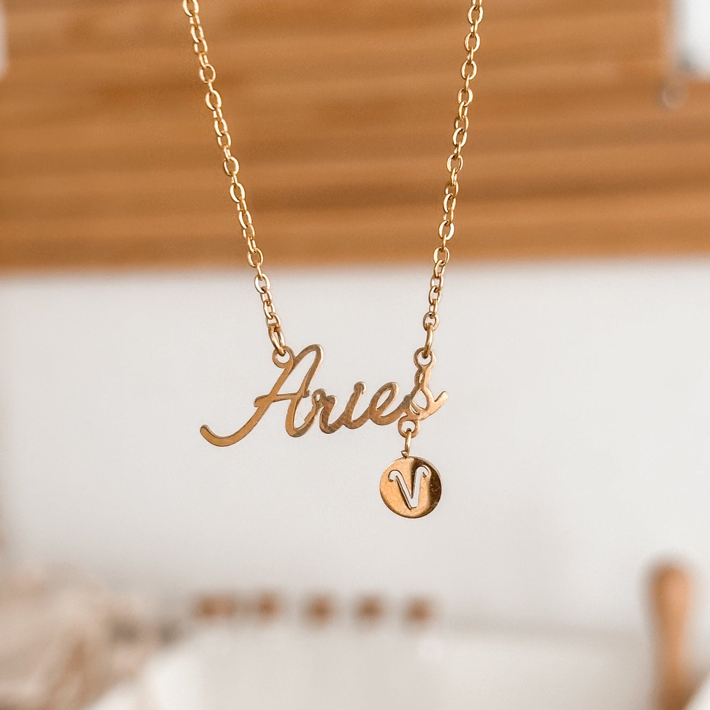 Aries Zodiac Necklace | 18K Gold