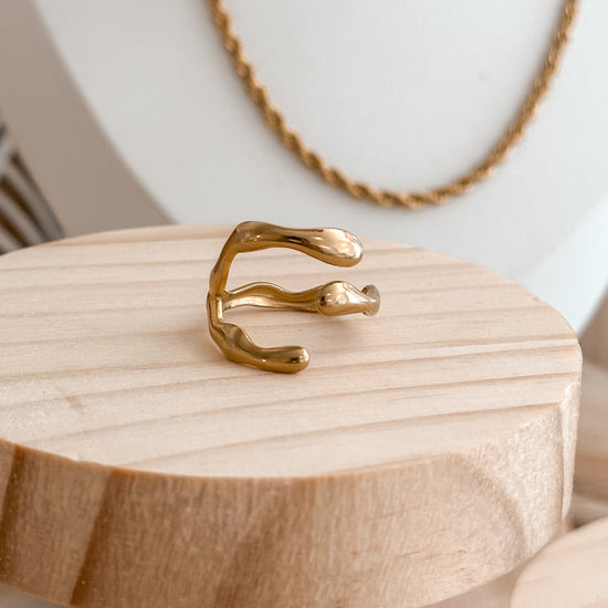 Abstract Irregular Ring 18K Gold