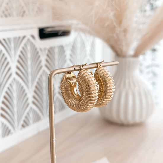 Load image into Gallery viewer, Bold Chunky Gold Hoops
