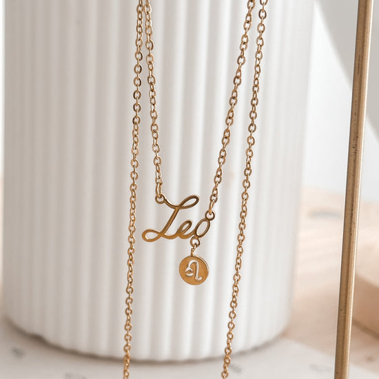 Leo Zodiac Necklace | 18K Gold