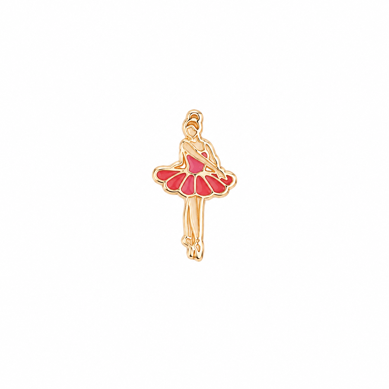 10K Gold Ballerina Stud Earrings