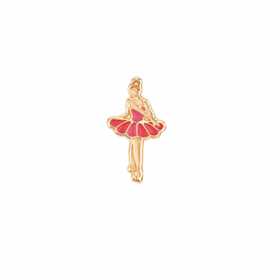 10K Solid Gold Ballerina Stud Earrings
