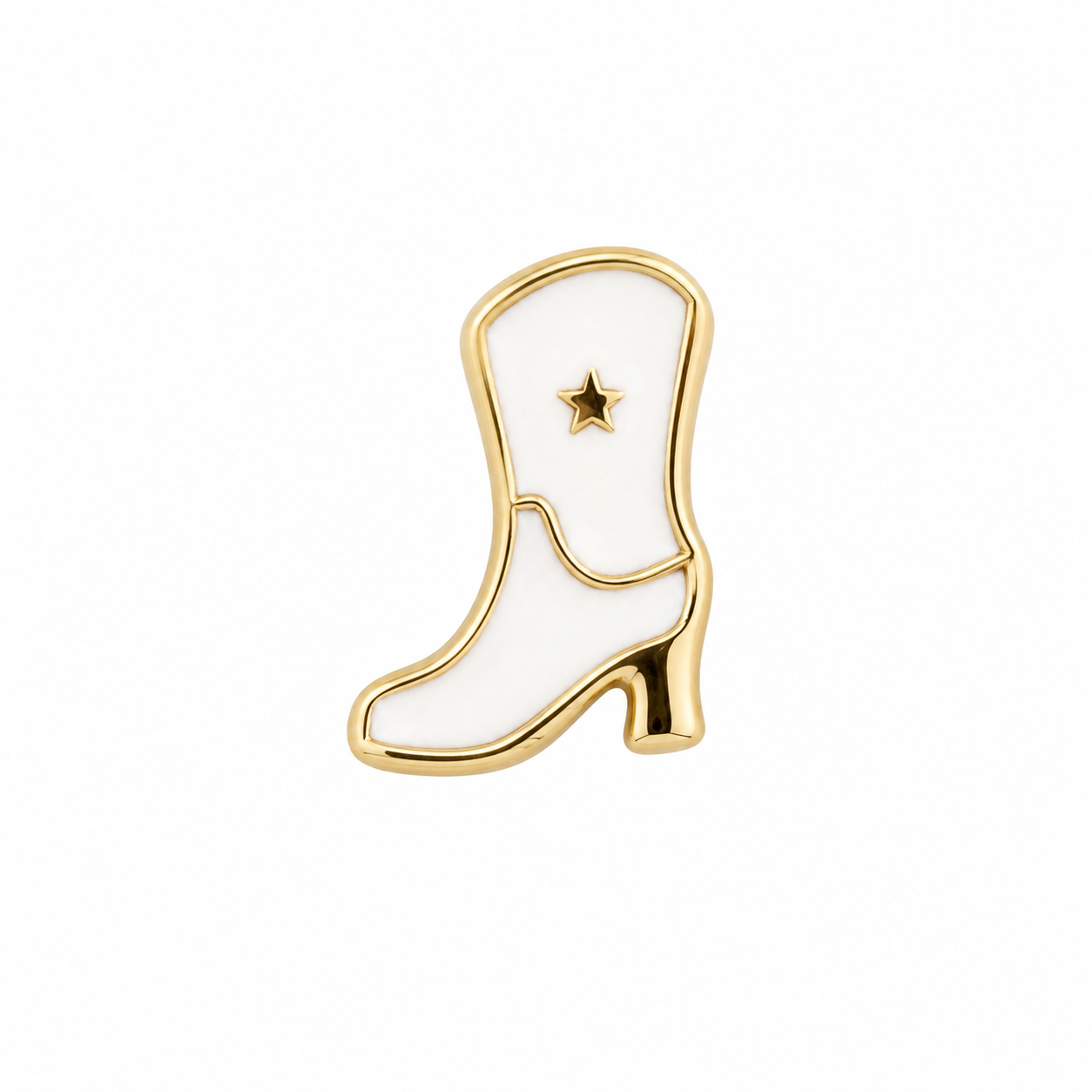 10k Gold Cowboy Boot Stud Earrings