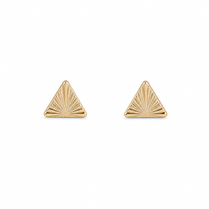 10K Solid Gold Mini Triangle Stud Earrings