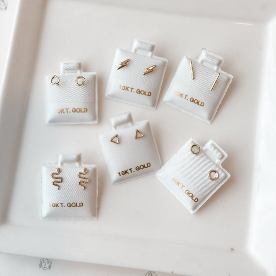 Piercing Studs Earrings Set | 10K Gold