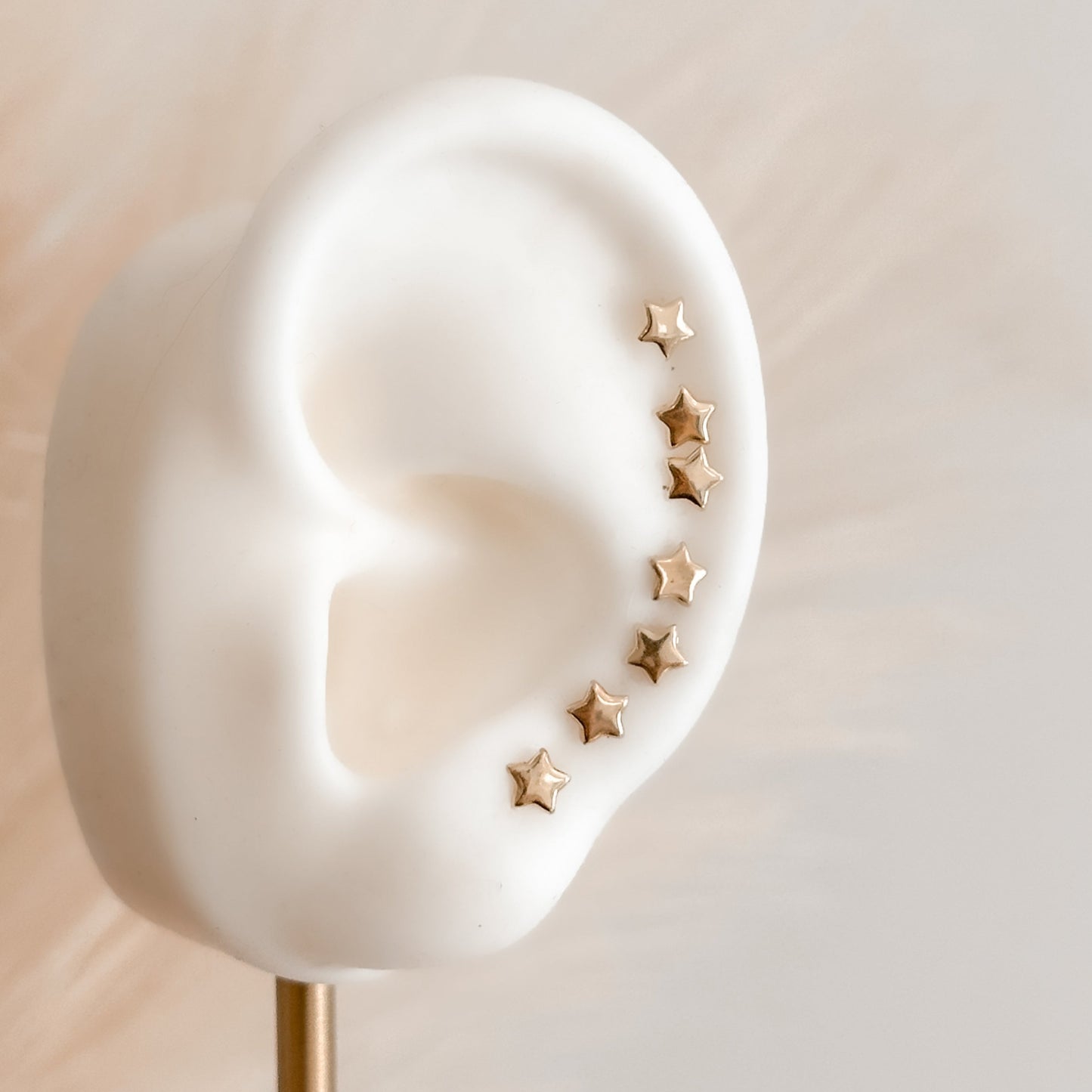 Star Stud Earrings 10K Gold