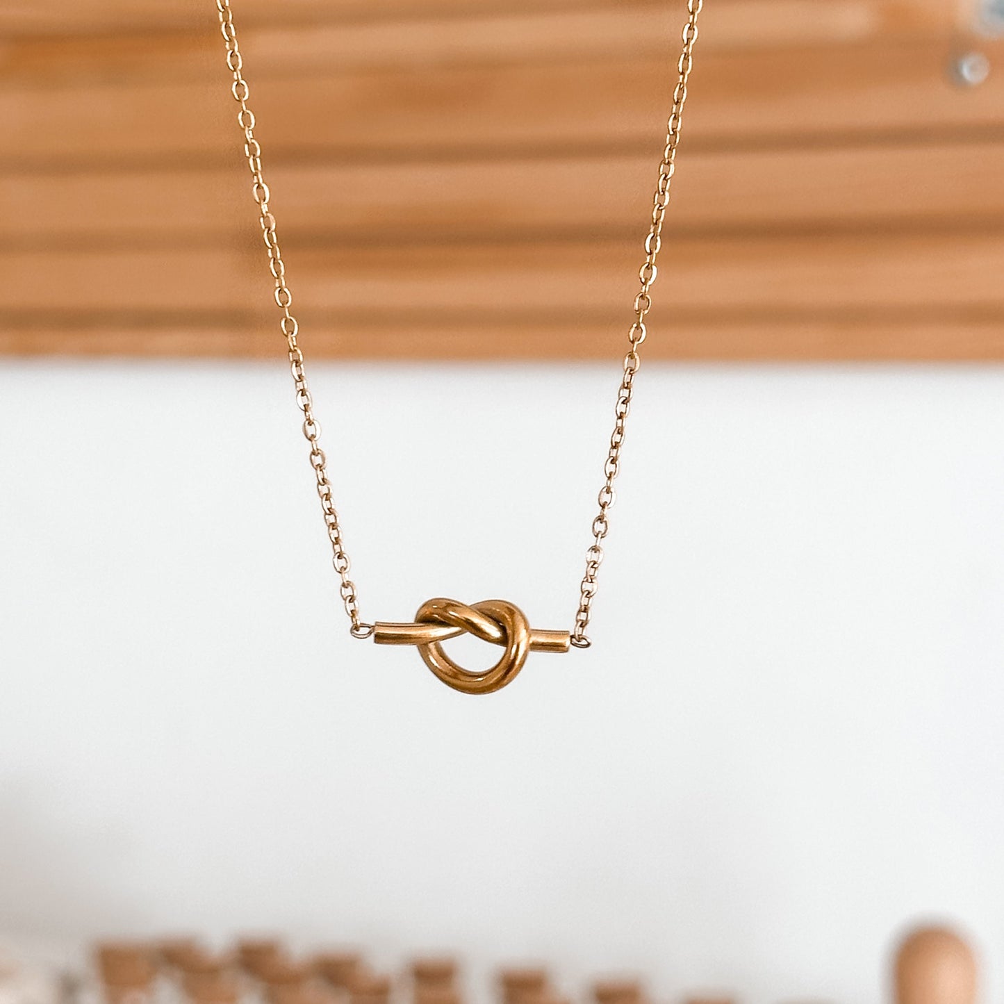 Love Knot Necklace, | 18K Gold