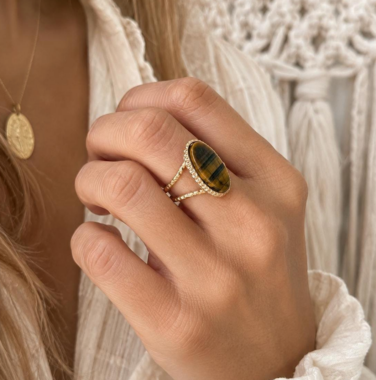 Oval Stone Ring