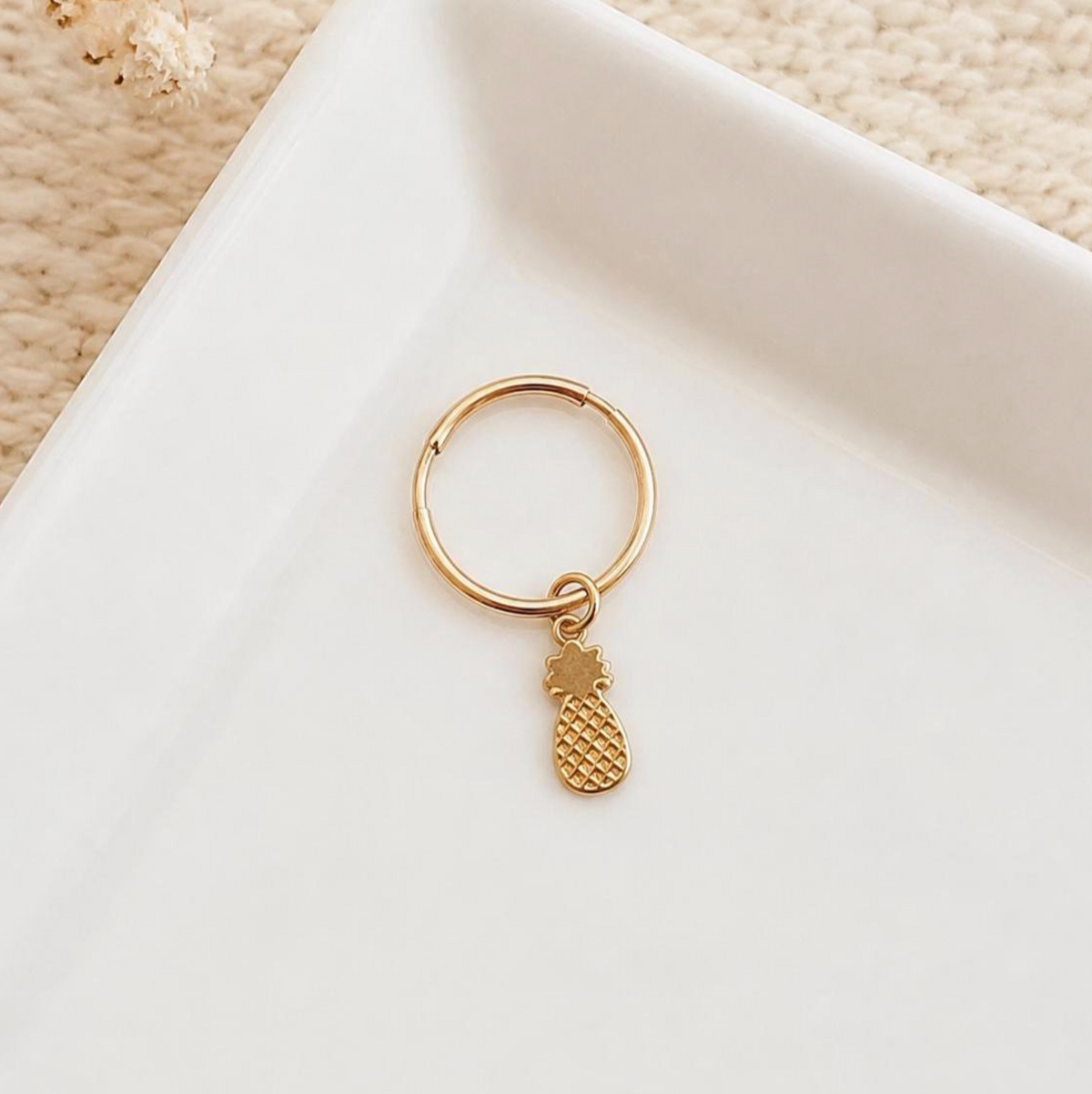 10K Gold Pineapple Charm