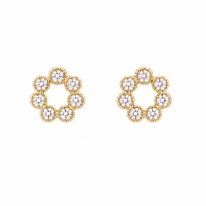 Tiny CZ Circle Stud