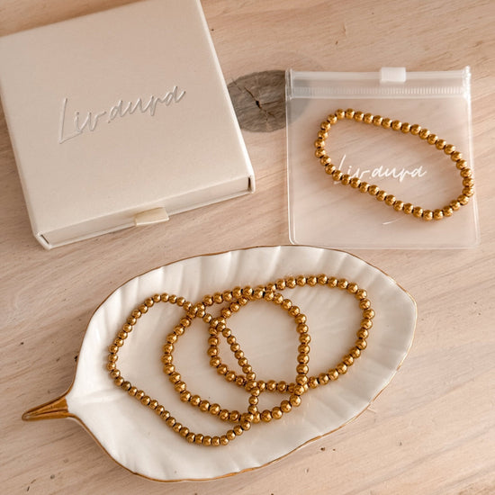 Amelia Bead Bracelets | 18K Gold - Liv.Aura Jewelry