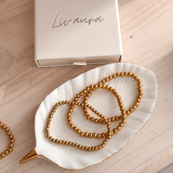 Amelia Bead Bracelets | 18K Gold - Liv.Aura Jewelry