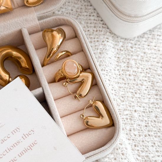 Camila Heart Hoops | Romantic 18K Gold Earrings - Liv.Aura Jewelry